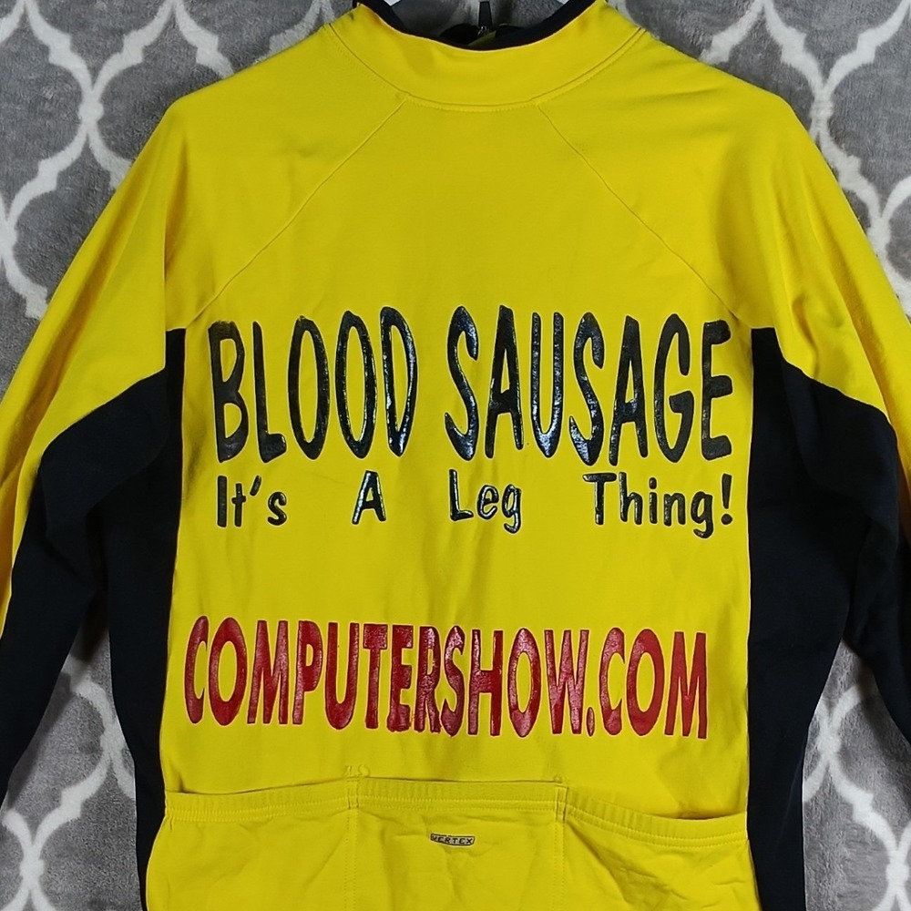 Cannondale Cycling Jersey Mens XL Yellow Blood Sausage VTG